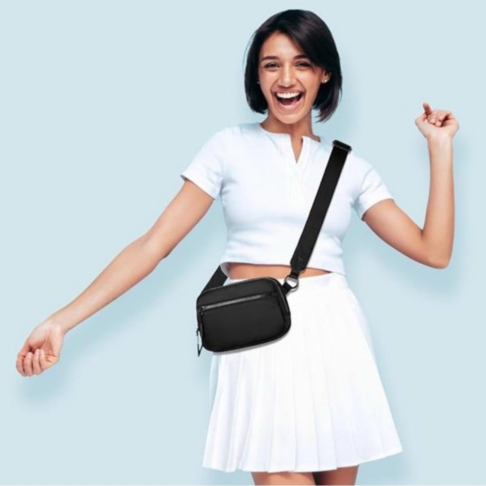 Black Crossbody Belt Bag